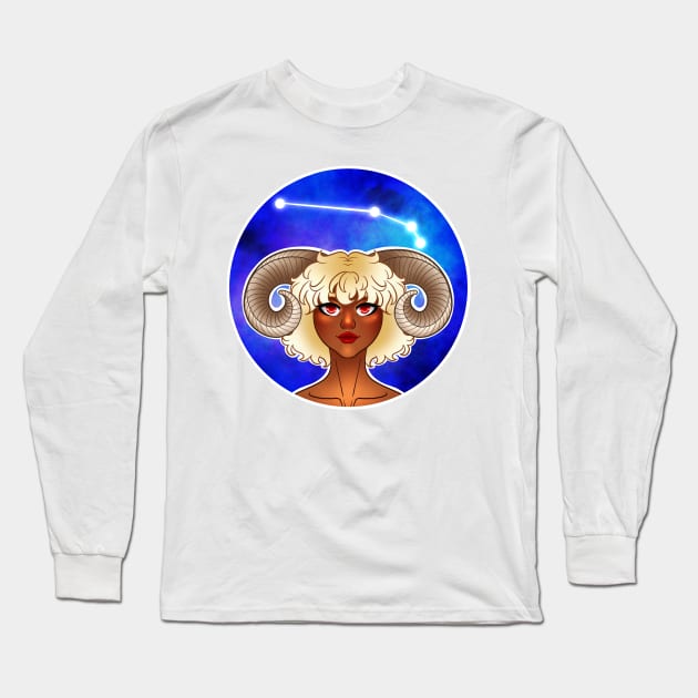 Aries Constellation Zodiac - Circle Long Sleeve T-Shirt by neniarts